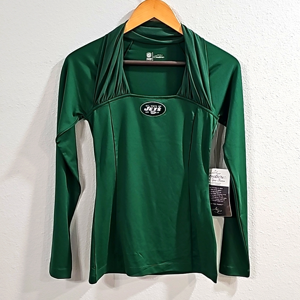 All Sport Couture New York Jets Long Sleeve Top NWT NFL Size XS